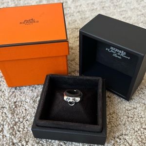 Hermes Collier de Chien Ring Sterling Silver 50